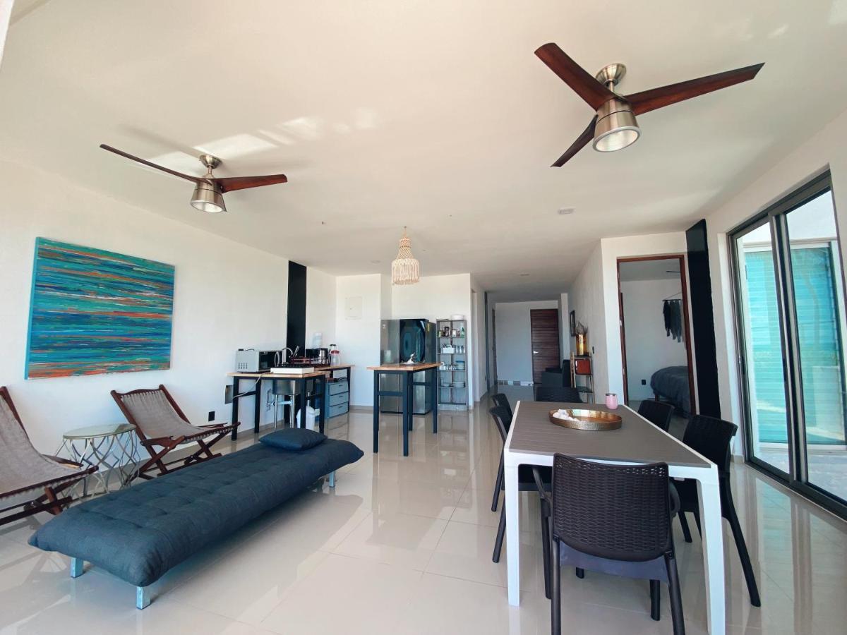 Angelina 28 Beachfront And Family Apartments - Modern And Relaxing Long Stays - 20 Min From Cancun Airport Puerto Morelos Eksteriør billede